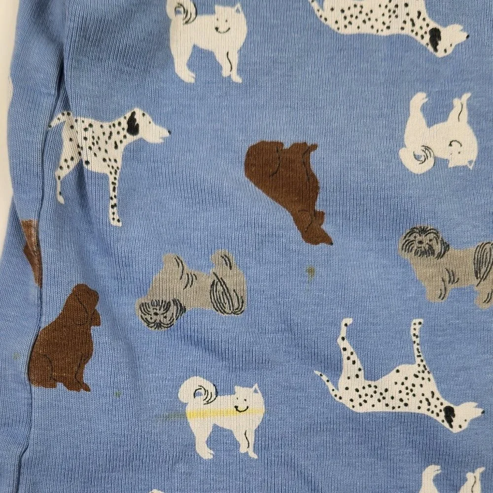 Janie and Jack Blue Dogs Long Sleeve Shirt Pants Pajamas Set sz 4
